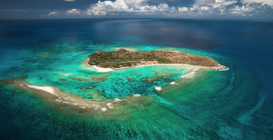 Necker Island from the air
